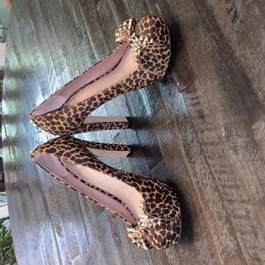 Vince Camuto Brown Leopard Print Heels with Spikes
